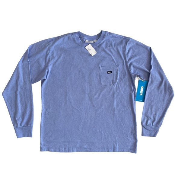 Obey Other - ❌SOLD❌Obey Timeless Recycled Pocket Long sleeve T-shirt Violet size Medium NWT